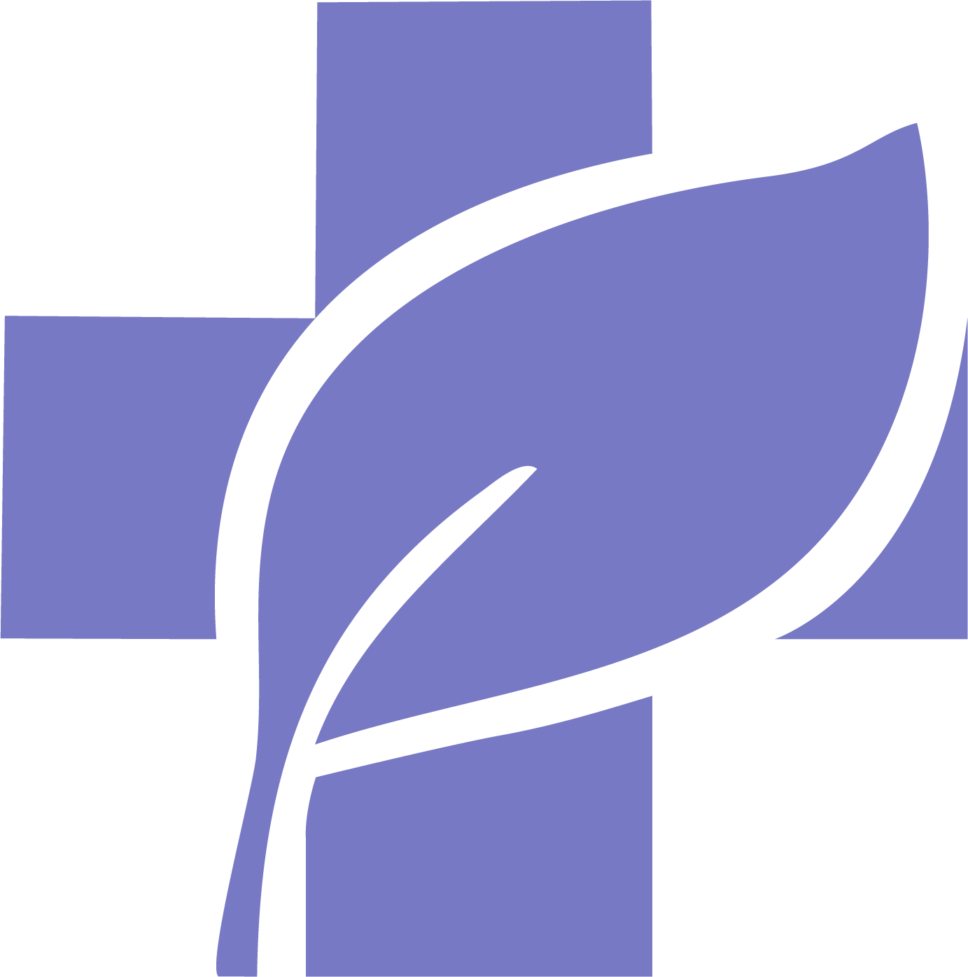Integrative Clinics & Physiotherapy Centers Icon Icon of a medical cross with a leaf overlay, symbolizing integrative clinics and physiotherapy centers that combine modern healthcare with holistic wellness practices.