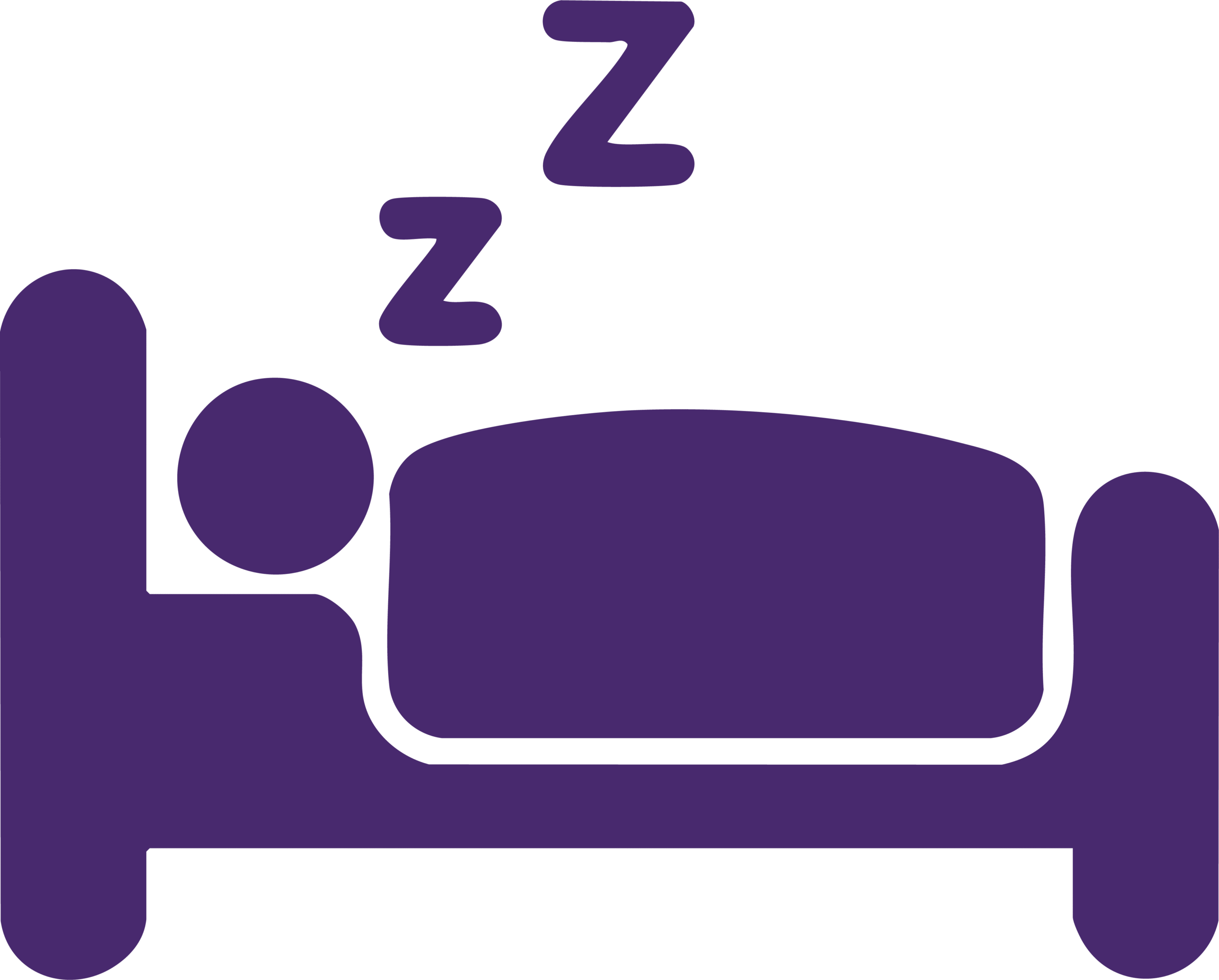 Sleep icon symbolizing improved rest, mood, and clarity Icon of a person sleeping in bed with “Z” symbols above, representing how VAVE™ improves sleep quality, mood stability, and mental clarity.